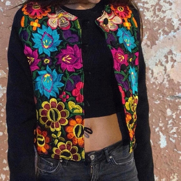 Embroidered Mustard/Yellow Jacket - Picture 2 of 3